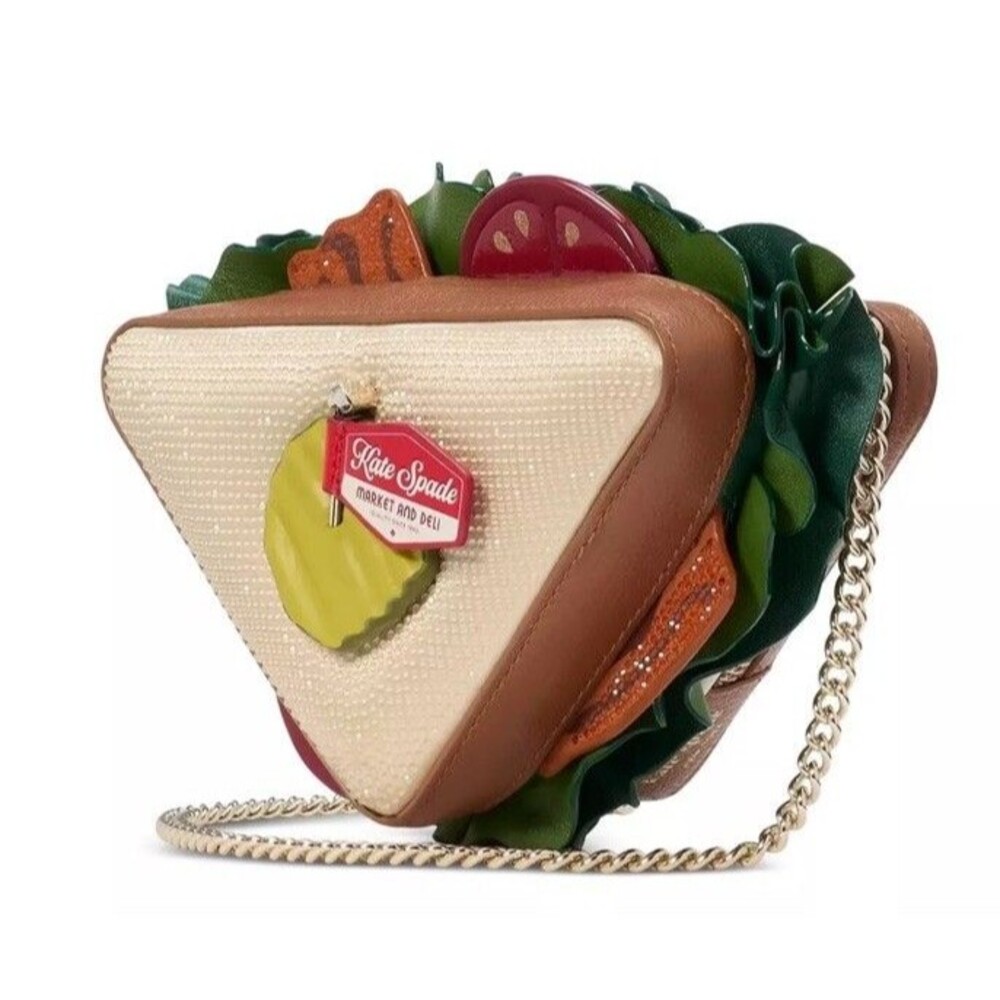 Kate Spade Glamwich Sandwich Embellished Micro Crossbody Bag Purse Novelty NWT - Picture 4 of 6